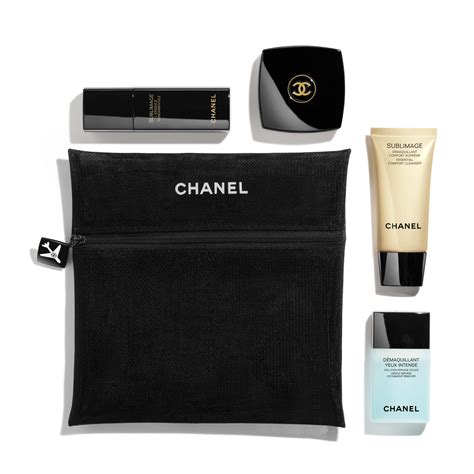 chanel skincare travel set.